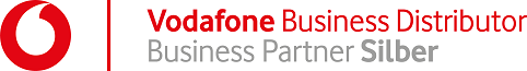 Logo von der Firma Vodafone bei dem wir Silber Partner sind